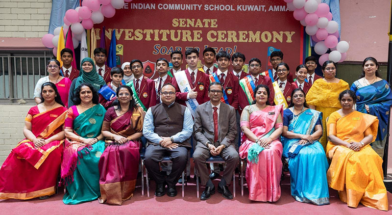 The Indian Community School Kuwait- Amman Holds The School Senate Investiture Ceremony