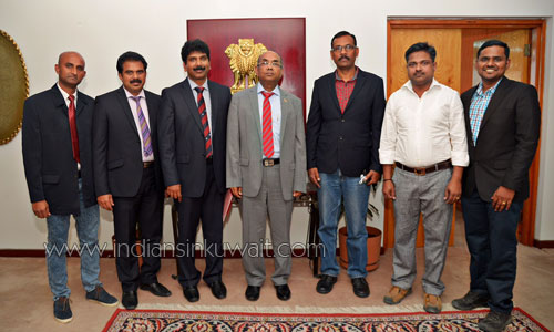 Thrissur Association of Kuwait  Officials met Indian Ambassador