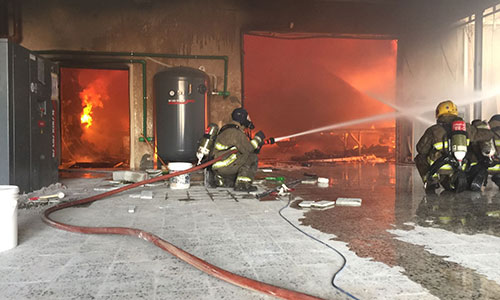  Firefighters douse Amghara timber factory fire  