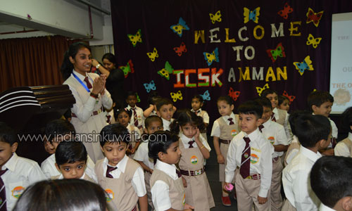 LKG Tiny Tots Receive Grand Welcome in ICSK Amman 