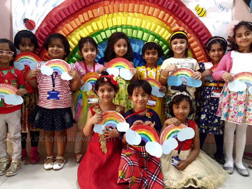 Kindergarten of Bhavans SIS fills in Colors to the Rainbow of Joy
