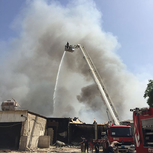 Fire in 7 warehouses brought under control