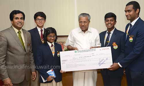 ICSK students handed over 21 lakh rupee towards Kerala ‘Chief Minister’s Distress Relief Fund’ 