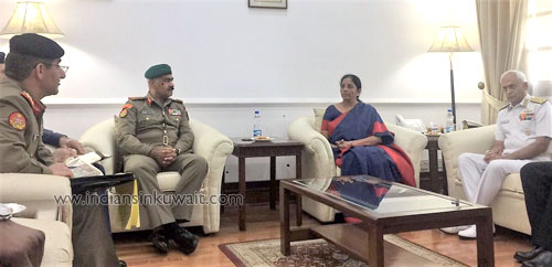 Kuwait Army chief of staff met Indian Minister of Defense Nirmala Sitharaman