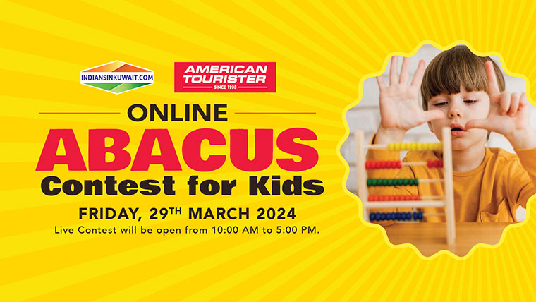 Online Abacus Contest for Kids in Kuwait on 29th March