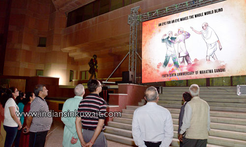 Special LED screenings at Indian Embassy to mark the 150th birth anniversary celebrations of Mahatma Gandhi