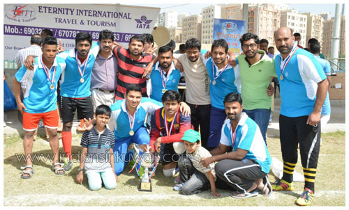 Riggae Unit lifts Welfare Kerala Kuwait Abbasiya Zonal Soccer Trophy