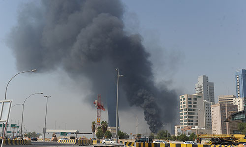 Firefighters douse large fire in Sharq Industrial