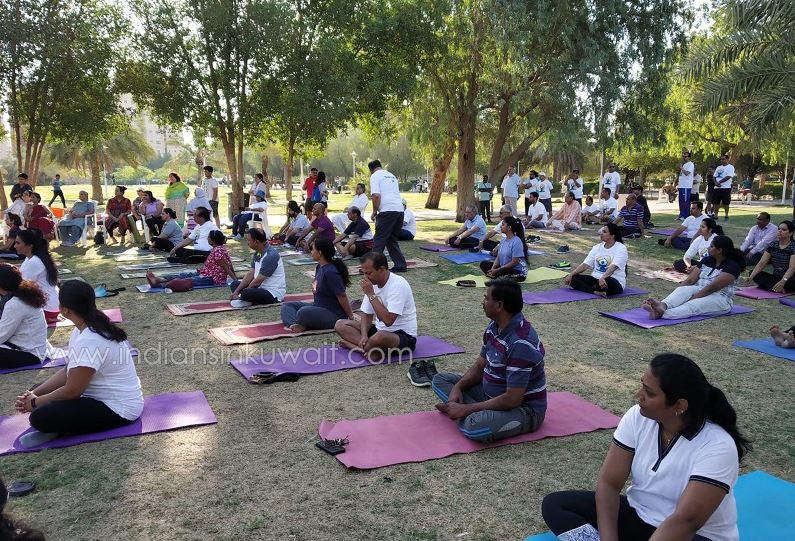 Yoga Group of Salmiya Garden  celebrated the International Yoga Day