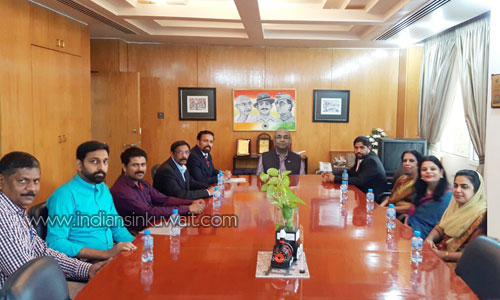 Thrissur Association of Kuwait visited the Indian ambassador Mr. Sunil Jain
