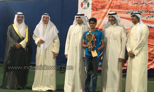 8th Kuwait Open Teniis Tournament- Indian Boys Bag U13 Winner’s & U11 Runner’s Up Title 
