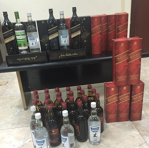 Man arrested with  47 assorted liquor bottles 