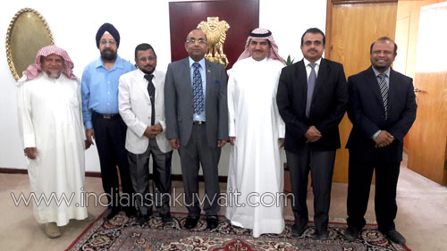 Indo-Kwt friendship Society Executives met Indian Ambassador Sunil Jain