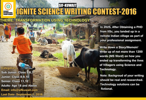SIF announced second edition of IGNITE Science Writing Contest  