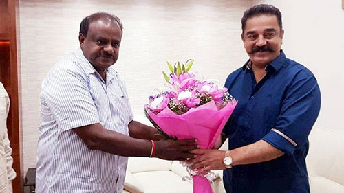 Kamal Haasan meets Karnataka CM on Cauvery issue