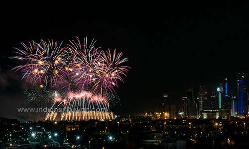 Large crowd witnessed amazing fireworks display at Kuwait city