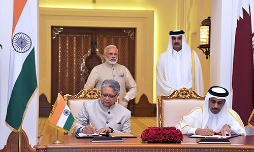 India, Qatar sign 7 agreements; want ties ties beyond trading