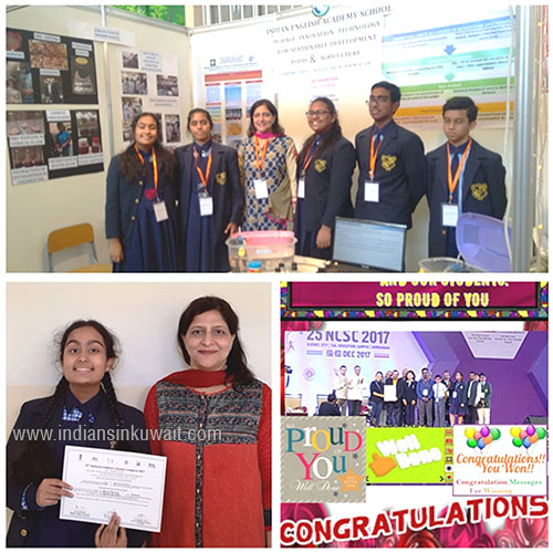 Indian English Academy School makes Kuwait proud at the 25th National Children’s Science Congress (NCSC) 2017