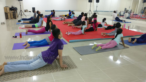Kids Yoga workshop organized by Indiansinkuwait.com