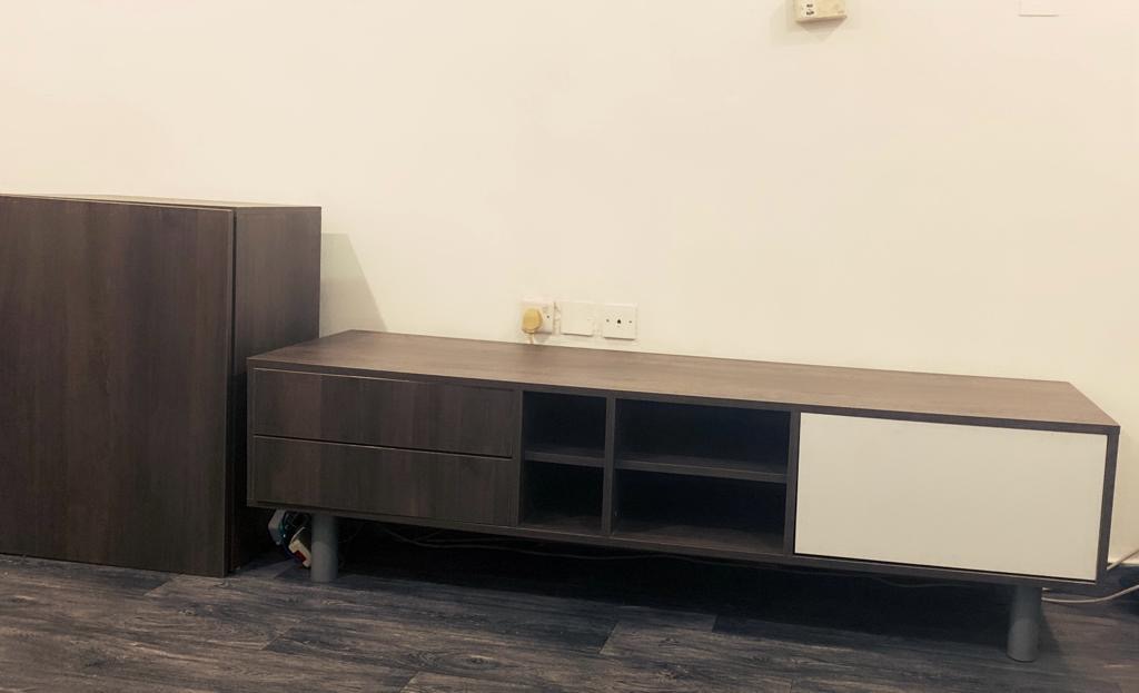 Tv stand and cupboard 