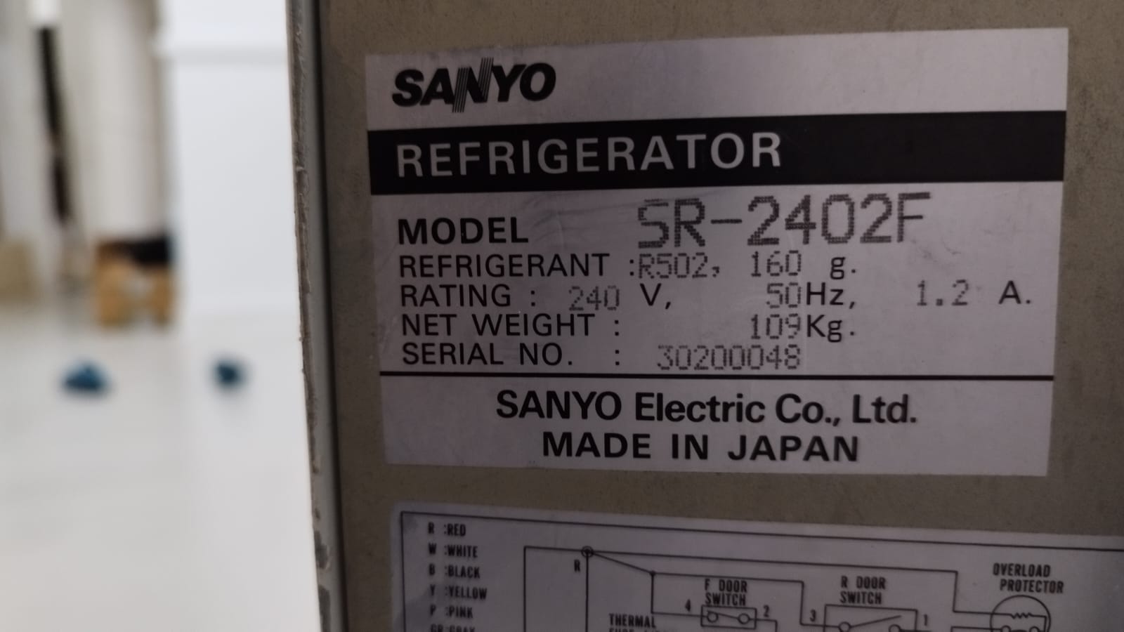 SANYO DOUBLE DOOR REFRIGERATIOR JUMBO24 MADE IN JAPAN FOR SALE IN REGGAE