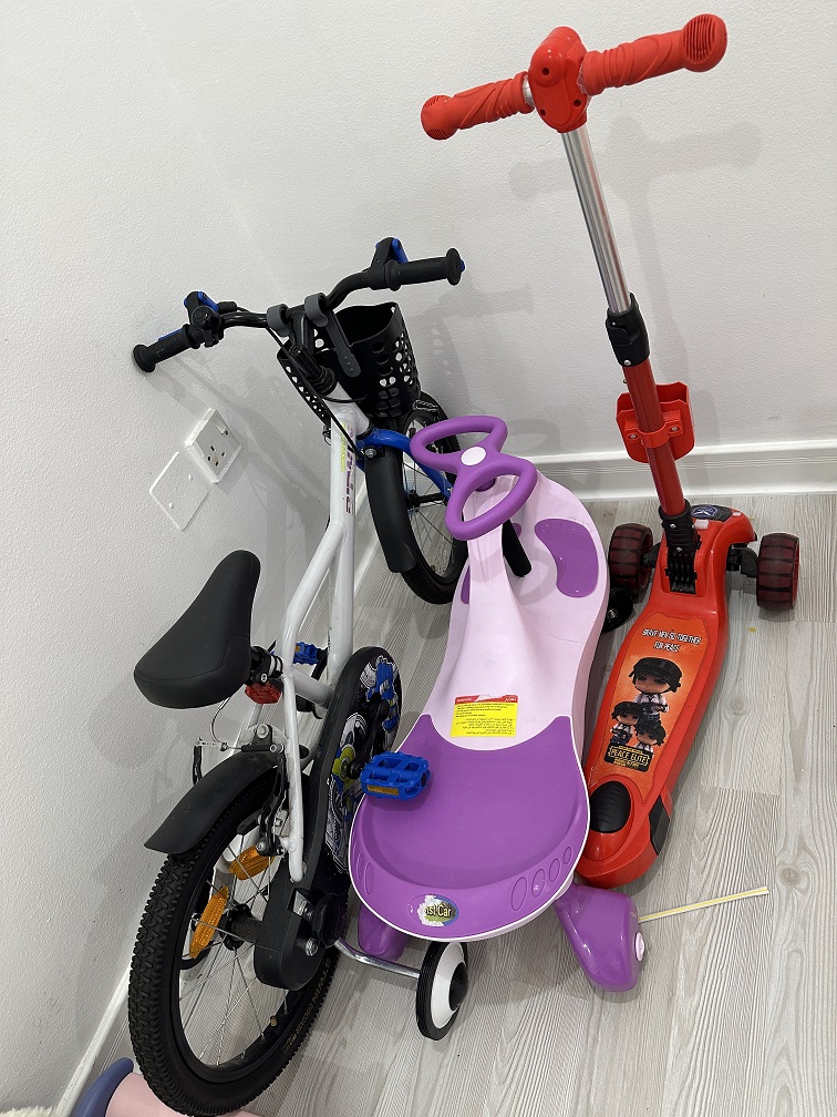 Kids Bicycle, Scooter, Trampo etc...