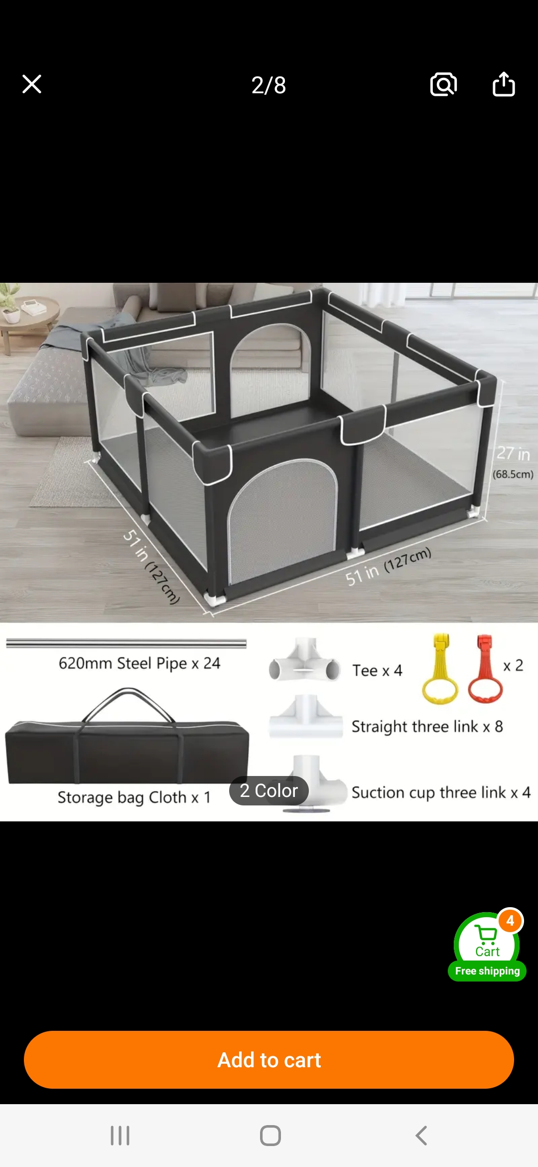 Baby private play ground  (Baby playpen)