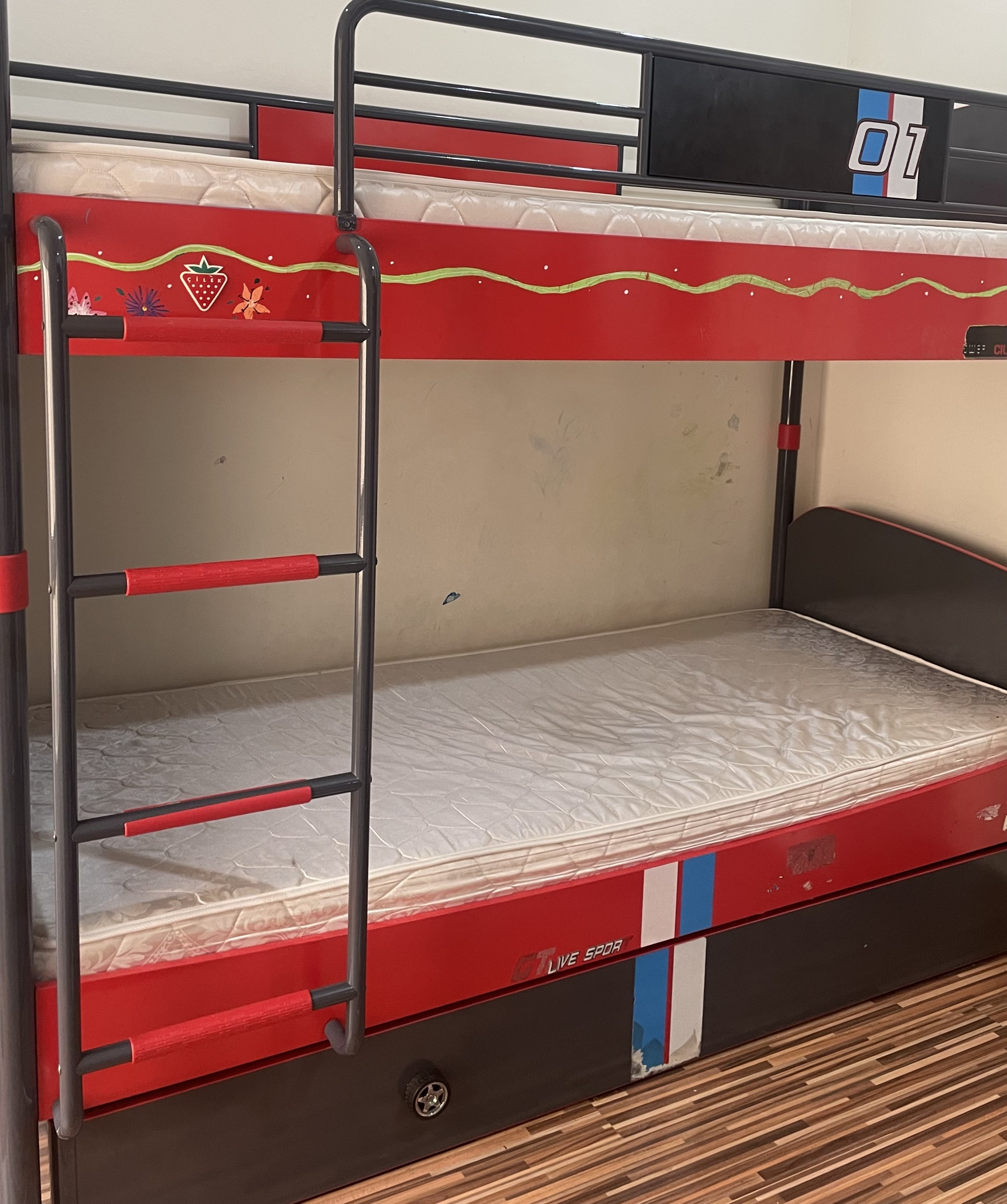 Cilek bunk bed with mattress for sale 
