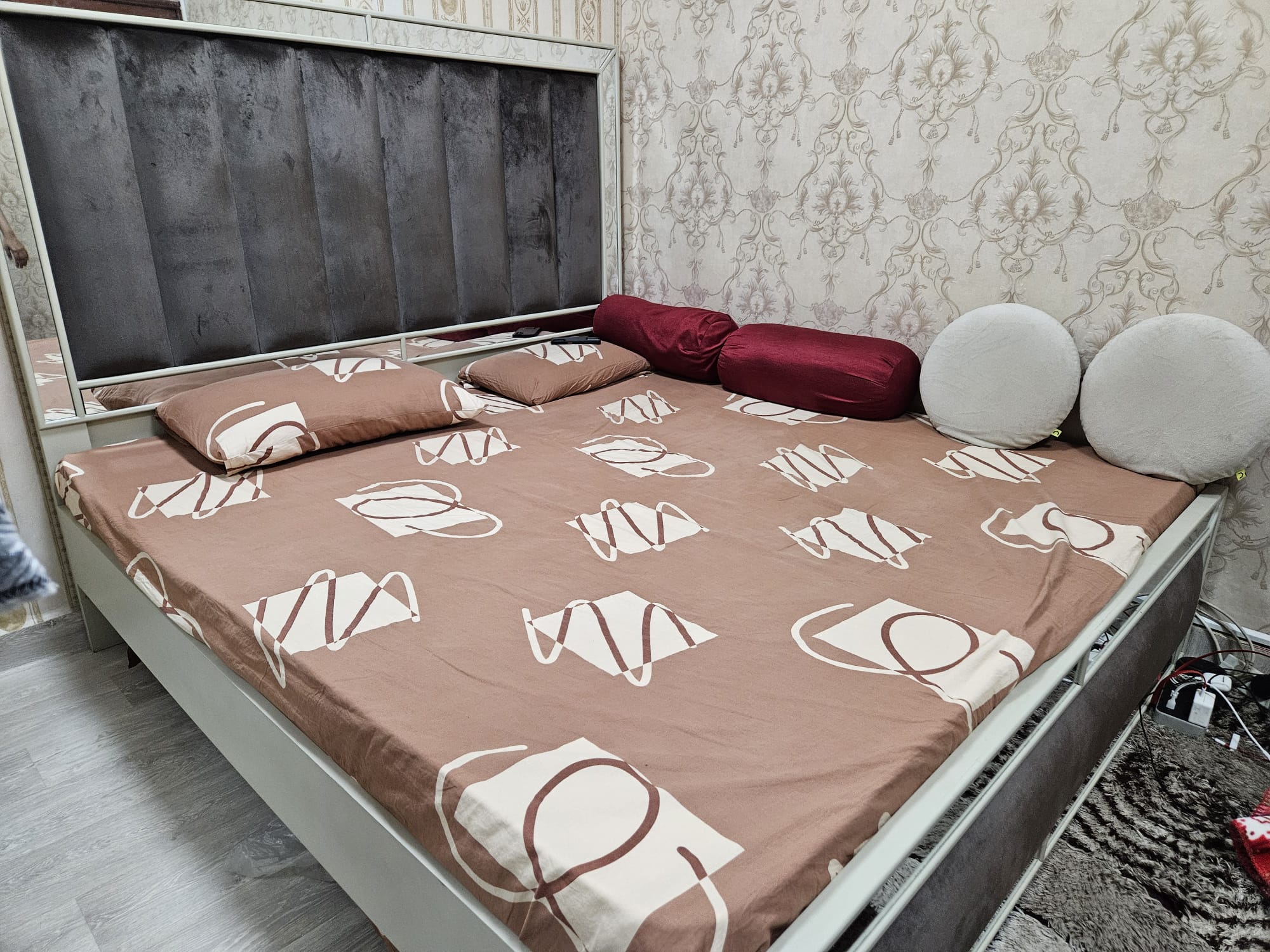 Big size double bed with mattress