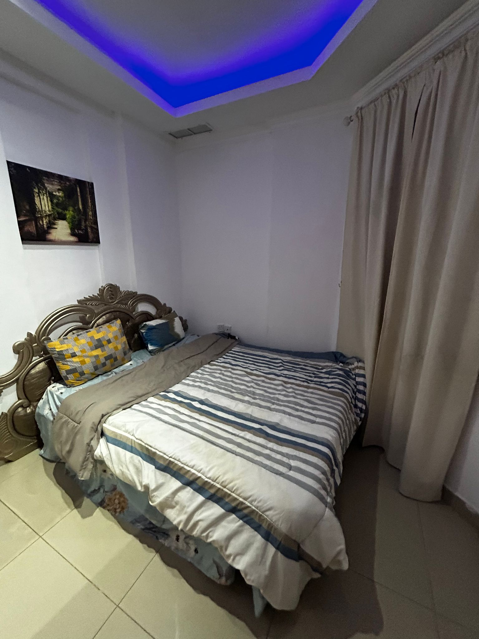 Furnished apartments for rent in Mahboula A room, a hall, a bathroom, an American kitchen, central a