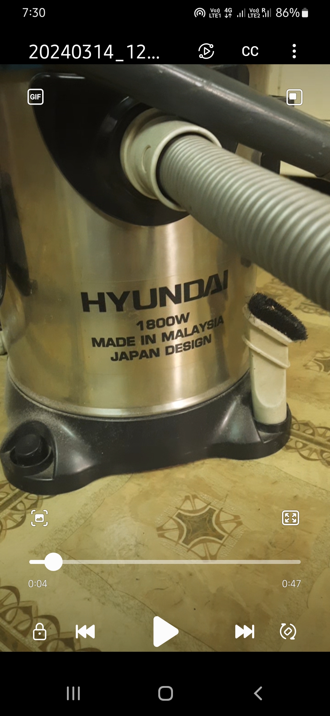 Hyundai Vacuum cleaner, 1800 Watts 