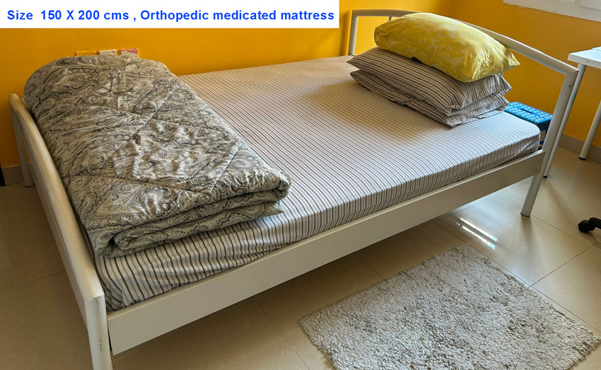 Metal BED with Orthopedic Mattress for immediate SALE 