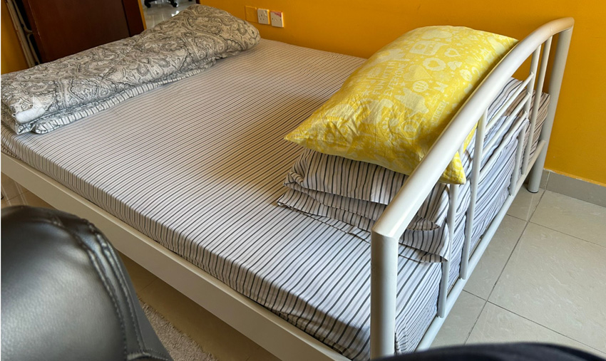 Metal BED with Orthopedic Mattress for immediate SALE 
