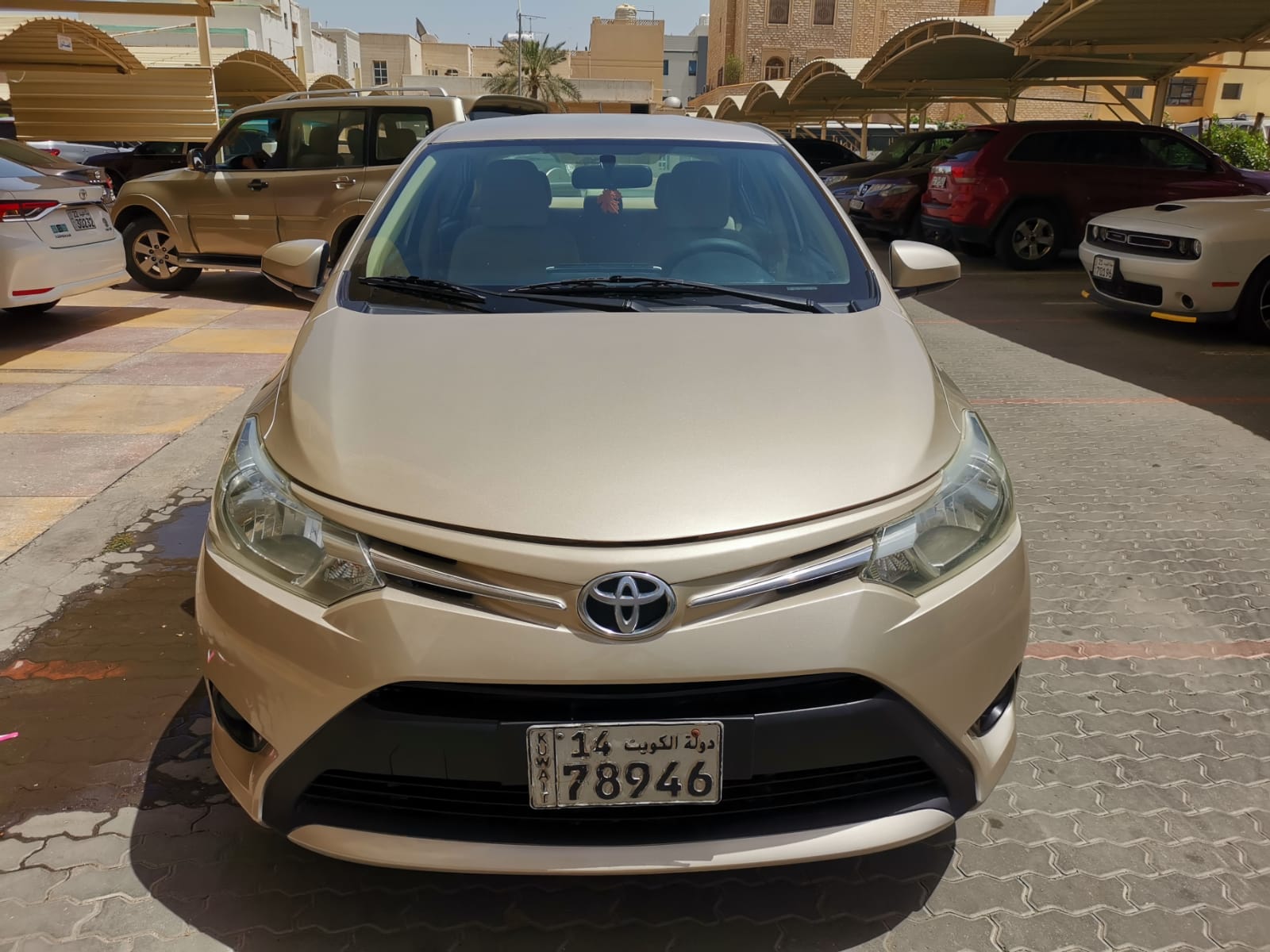 For sell toyota yaris 2017 model good condition gold car 