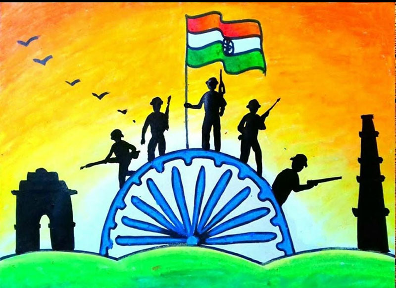 independence day drawing – India NCC-saigonsouth.com.vn