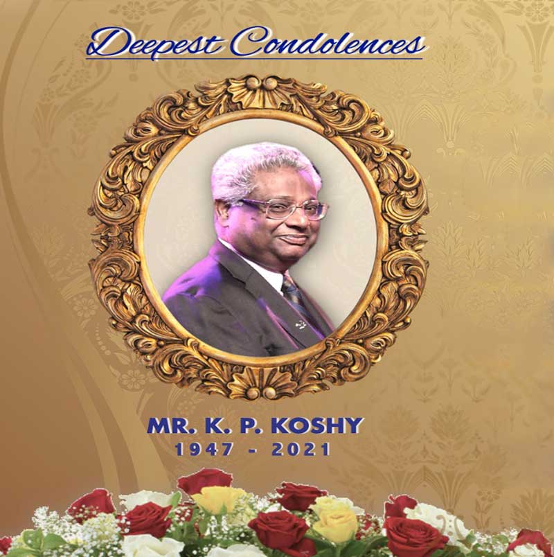 Praise God Ministry condole the sad demise of MR.K.P. Koshy