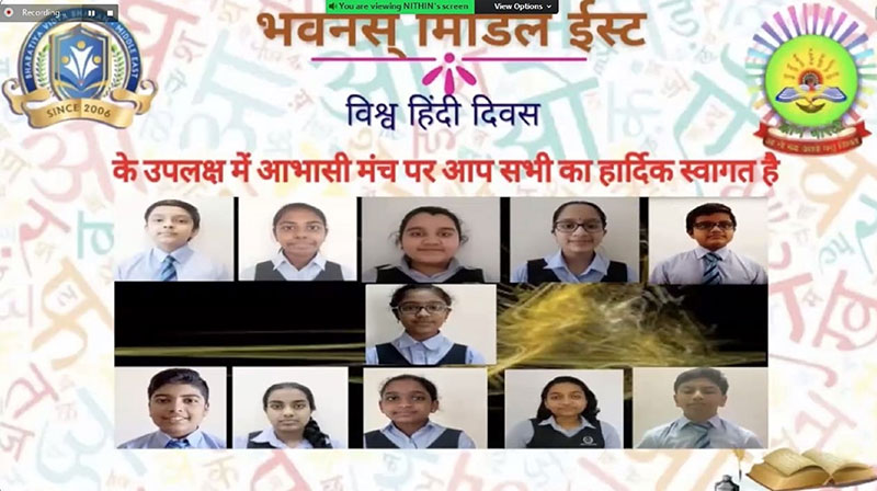 World Hindi Diwas at Bhavans Smart Indian School