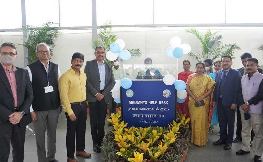 Migration help desk opened at Hyderabad Airport