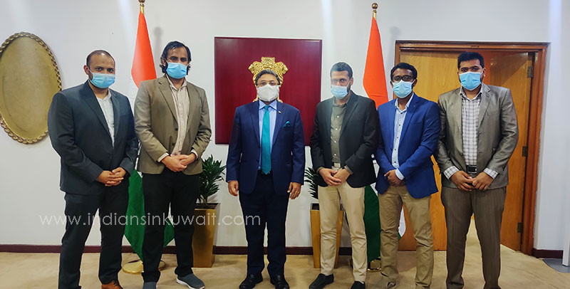 Youth India Kuwait Office Bearers Visit Indian Ambassador