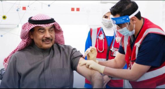 Kuwait PM receives the second dose of Coronavirus vaccine