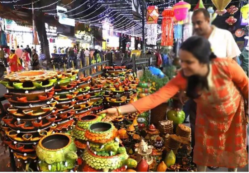 Shopping during Diwali 
