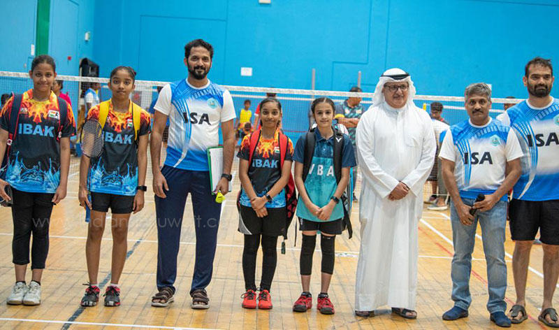 The Indian Sports Association organized the second Kuwait Open Junior Badminton Tournament