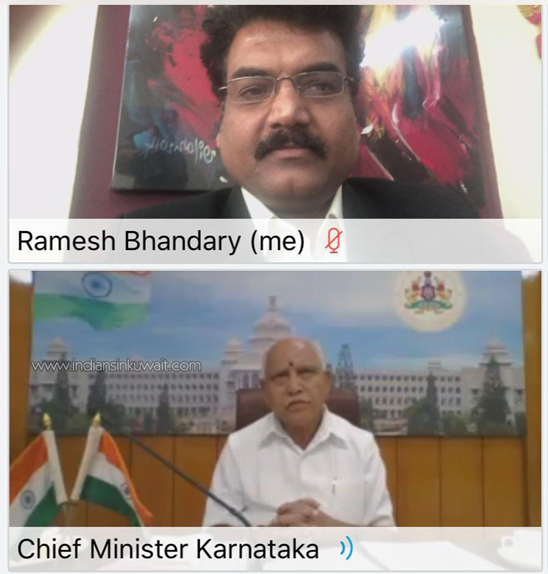 Kuwait Kannadigas meets with Karnataka CM amid Covid-19 repatriation crisis and seeks assistance