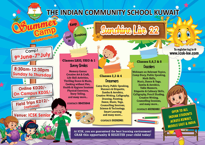 ICSK set to launch on campus / online Summer Camp "Sunshine Live 22"