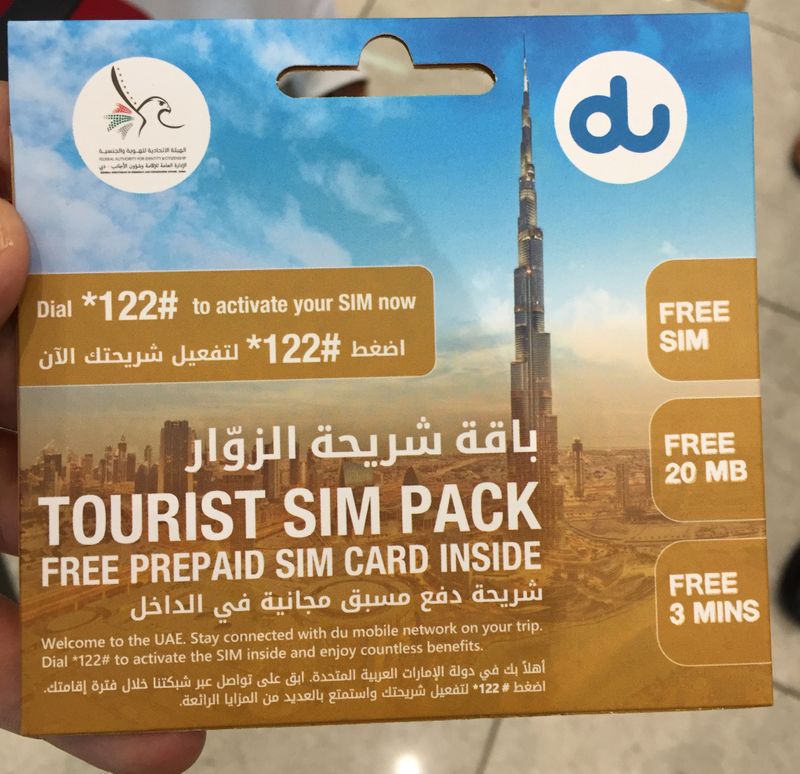 Free Sim cards for all tourists visiting Dubai