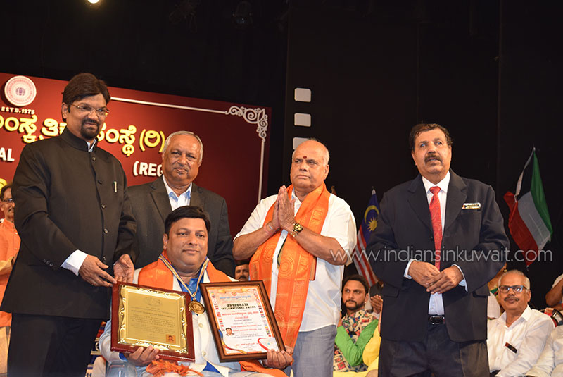 Kuwait based Indian Suresh Shyam Rao Neramballi conferred with Aryabhata International Award