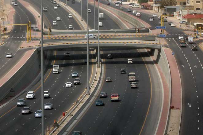 Left side emergency lane used to expand some highways to four-lane