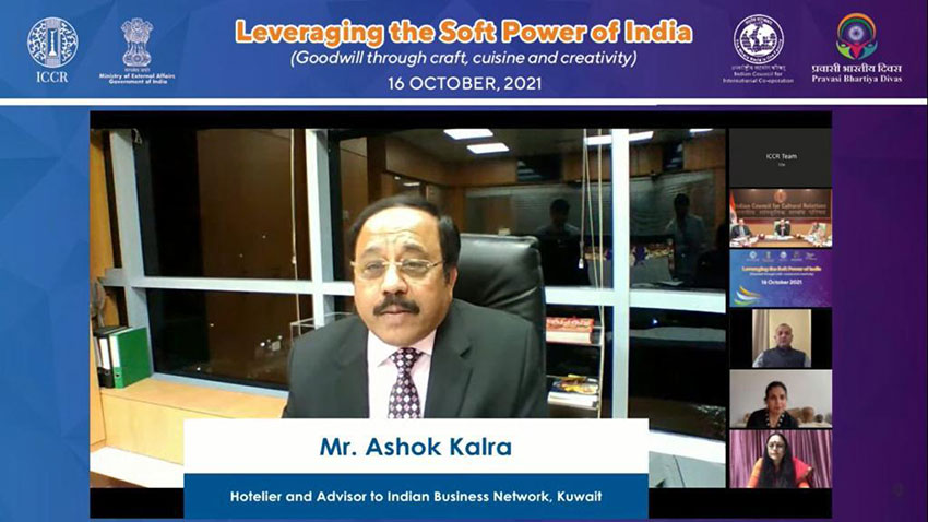 Indian Hotelier from Kuwait Ashok Kalra participated in the PBD conference on Leveraging the Soft Power of India