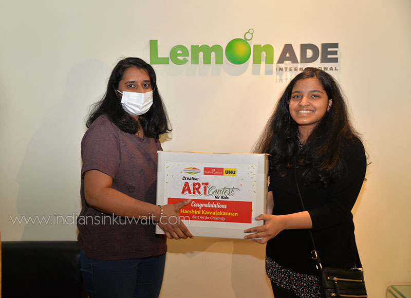 IIK Creative Art Contest  winners received prizes from Faber-Castell & UHU