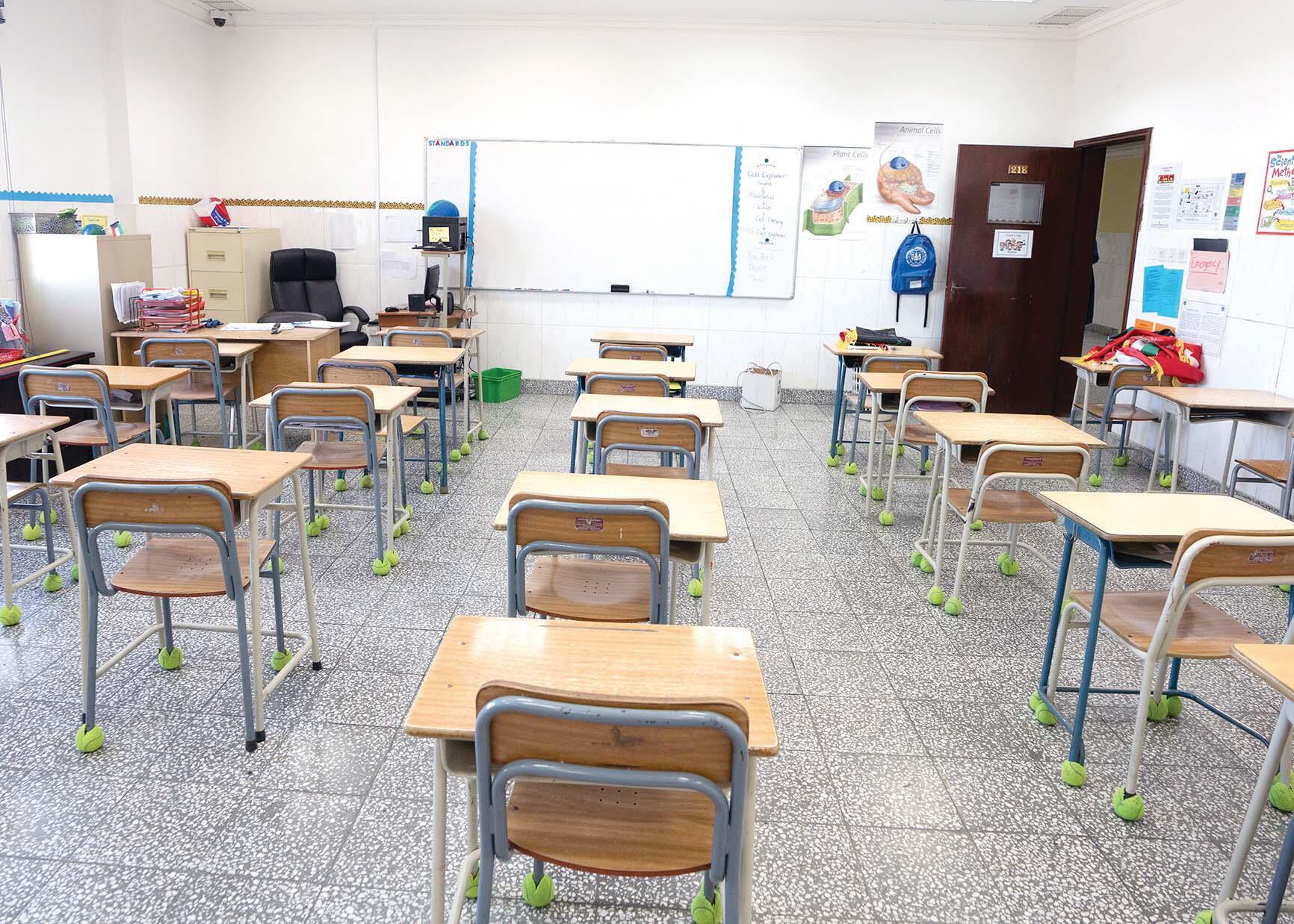 Unvaccinated teachers prevented from entering the school as Kuwait started new academic year